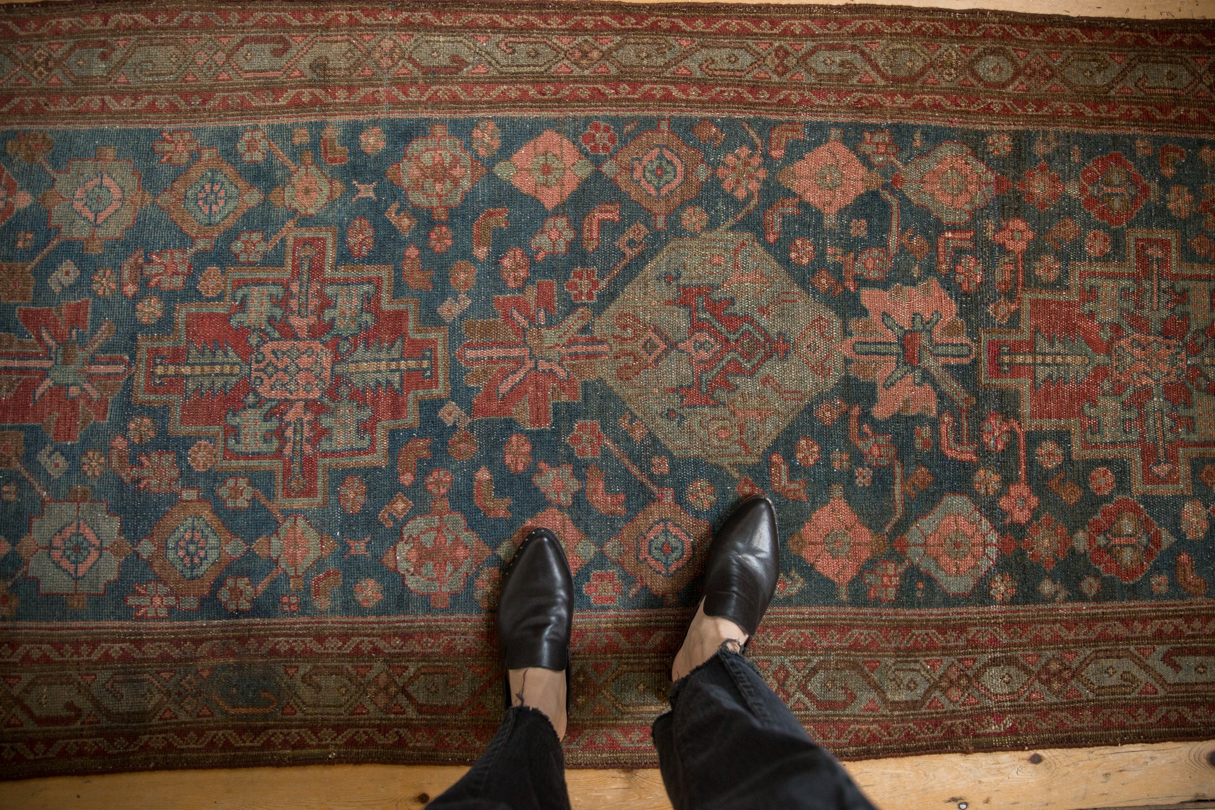 Vintage Distressed Malayer Rug Runner // ONH Item: ee005022, Image 1