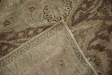 The hand-knotted foundation and restored side selvage of a vintage Kayseri carpet.
