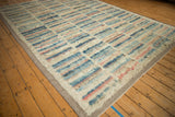 Angled view of the long shaggy pile on an Afghani Moroccan design carpet.