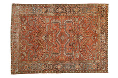 7x9.5 Vintage Distressed Heriz Carpet