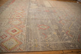 A close view of the Moroccan design carpet's hand-knotted pile, showing its even texture.