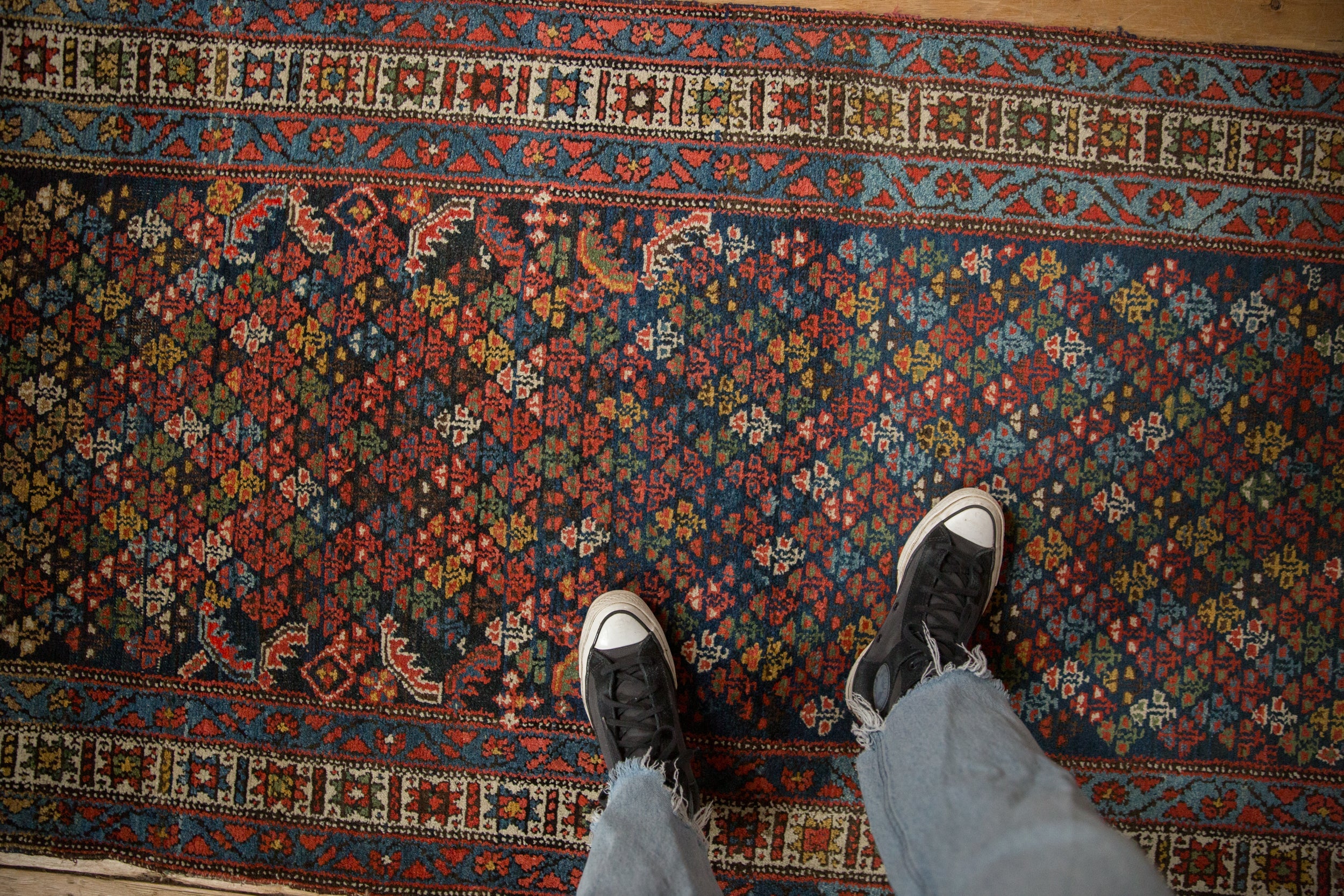 Vintage Kurdish Hamadan Rug Runner // ONH Item: ee005106, Image 1