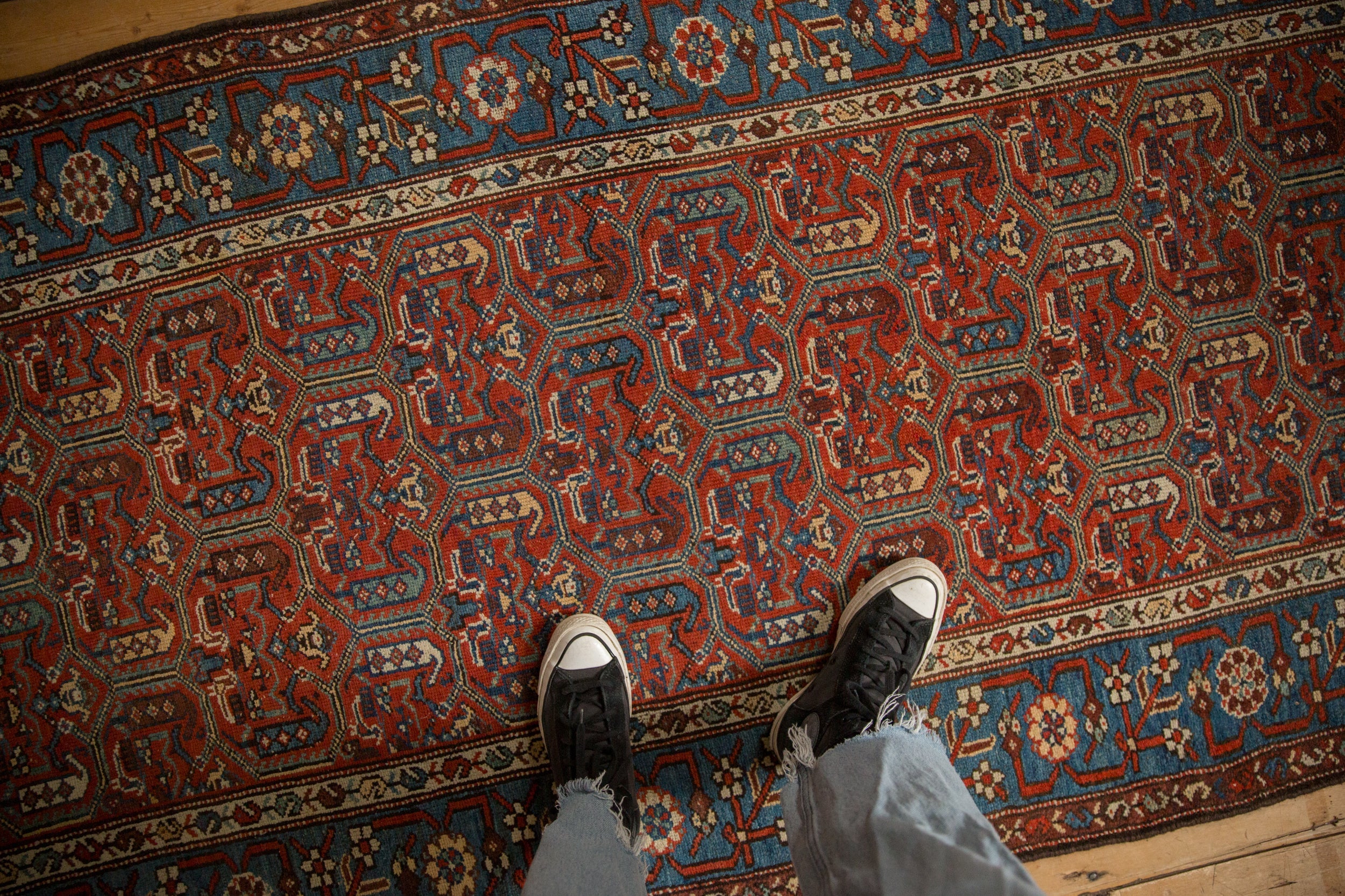 Antique Fine Kurdish Hamadan Rug Runner // ONH Item: ee005111, Image 1