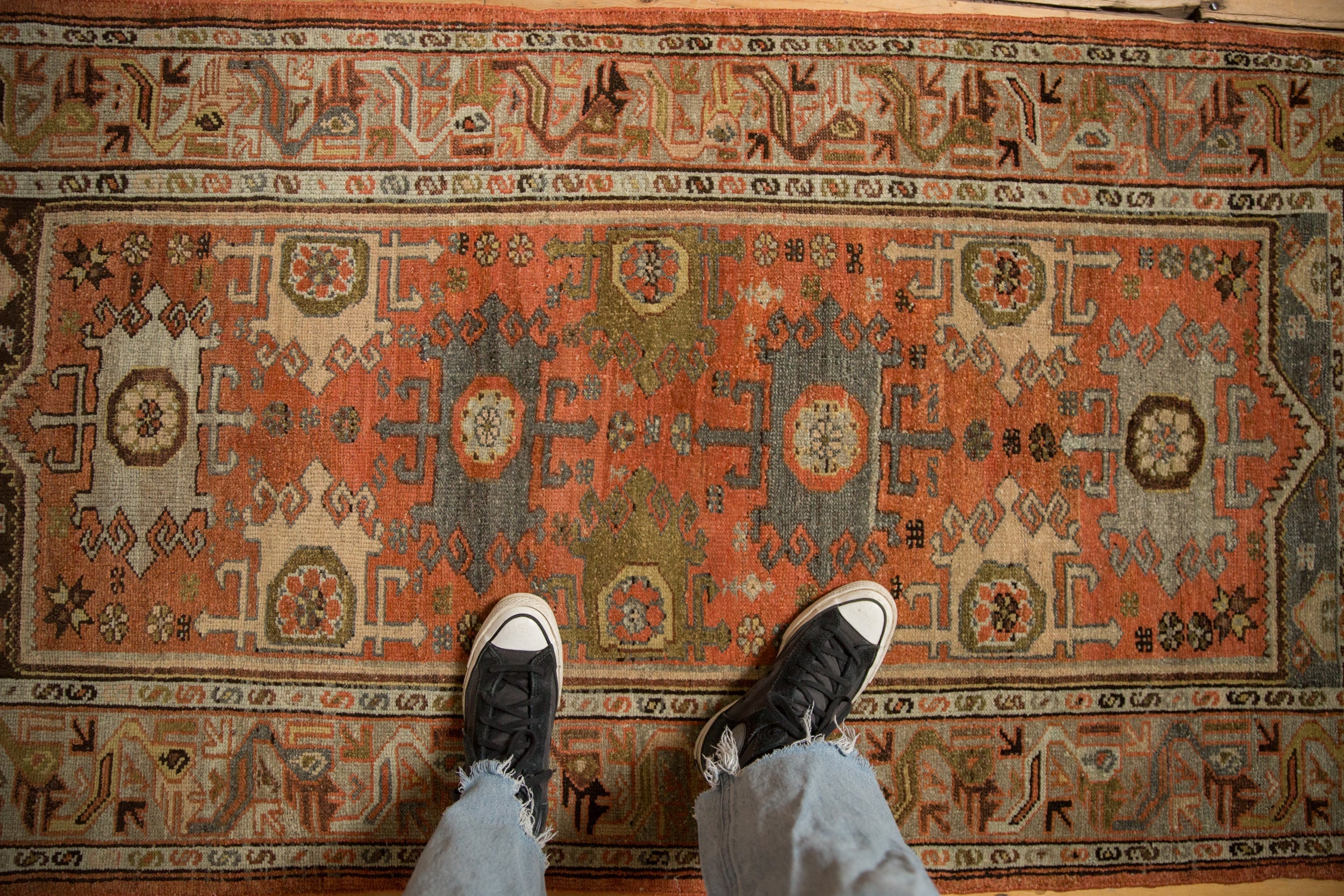 Vintage Distressed Malayer Rug Runner // ONH Item: ee005120, Image 1