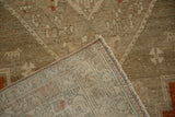 Hand-knotted foundation and secure, machine-bound edge of the vintage Persian Malayer runner.
