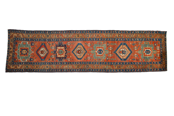 3.5x11.5 Antique Heriz Rug Runner