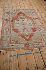 3.5x4.5 Vintage Distressed Oushak Square Rug