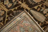 Woven foundation and secured side cord selvage of a fine vintage Persian Mehriban rug.