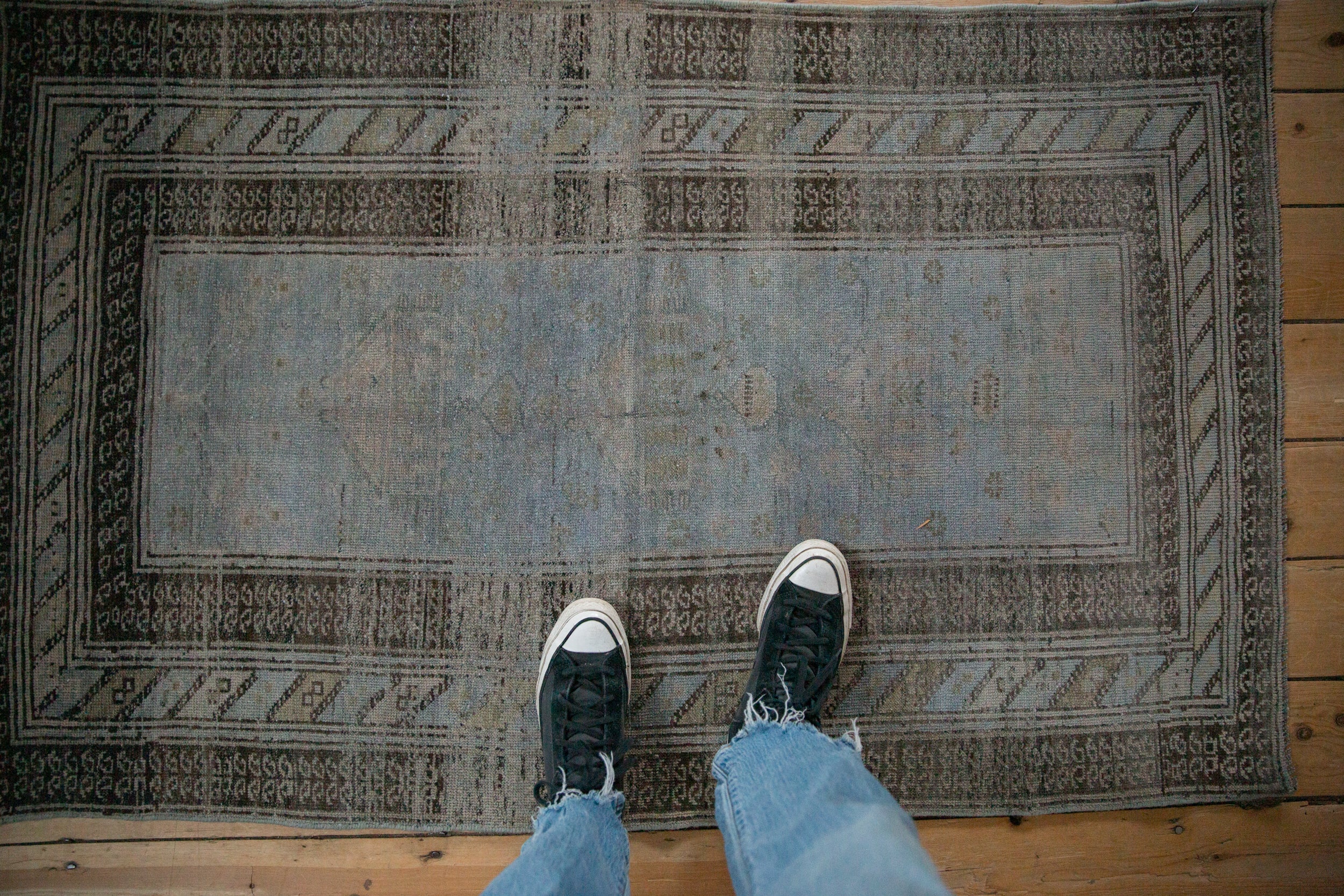 Vintage Distressed Belouch Rug // ONH Item: ee005191, Image 1