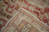 Hand-knotted foundation and intact side cord selvage of a vintage Turkish Anatolian rug.