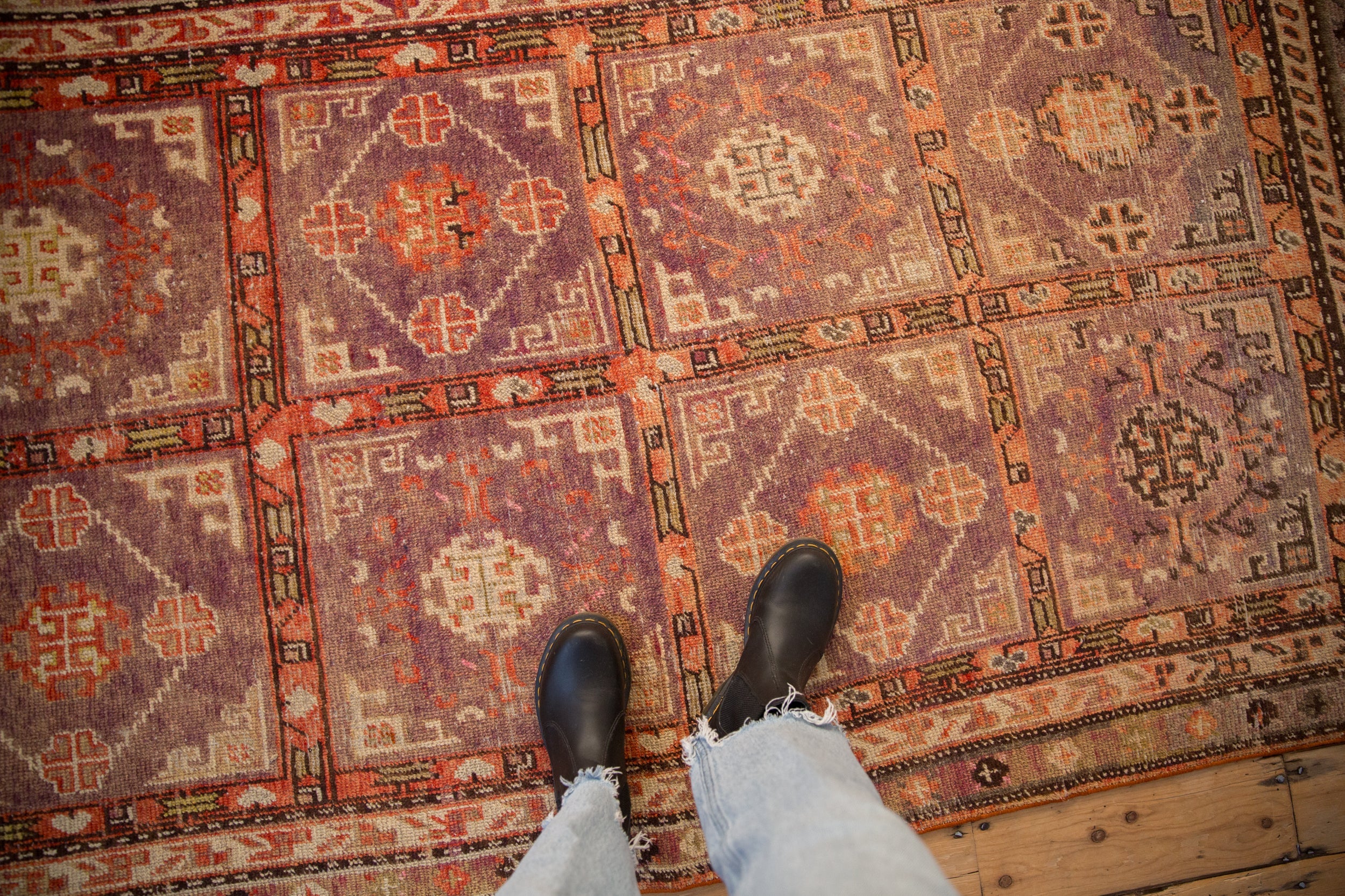 Vintage Distressed Khotan Rug // ONH Item: ee005207, Image 1