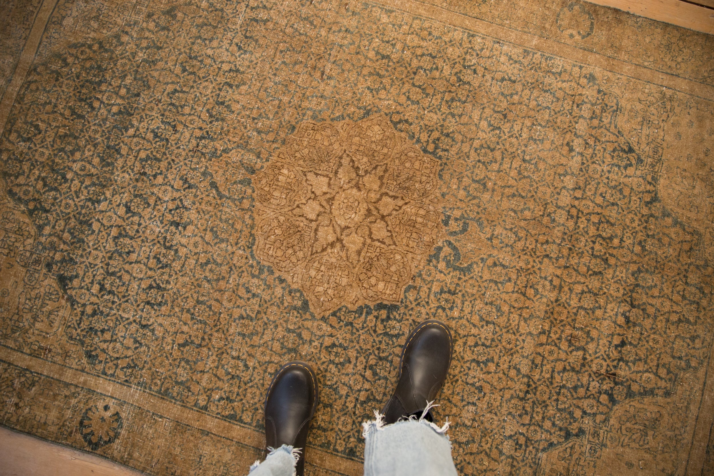 Vintage Distressed Tea Washed Bijar Rug // ONH Item: ee005220, Image 1