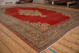 Angled view of a vintage Mahal's corner showing the spandrel and intricate turtle samovar border.