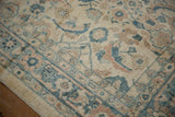 Intact side cord selvage and Herati design on a hand-knotted Persian Mahal rug.