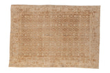 Vintage Distressed Bijar rug with an allover Herati pattern in neutral beige and sand tones.