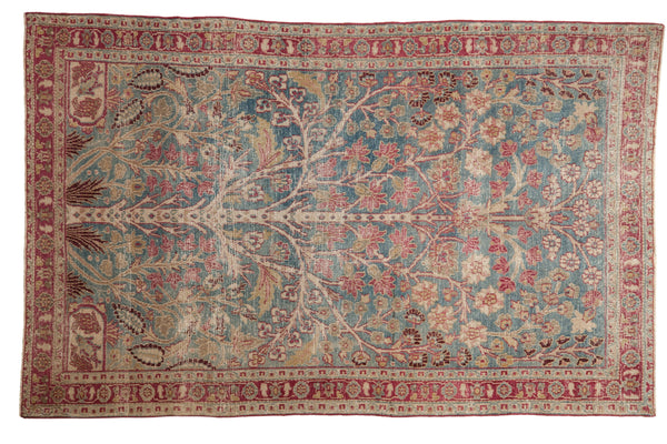 4.5x7 Vintage Distressed Meshed Rug // ONH Item ee005259