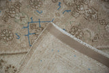 Restored side cord selvage and tight hand-knotted foundation of a vintage Persian rug.