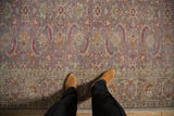Decorative, time-softened pile on a Kayseri carpet with a Herati field and paisley border.
