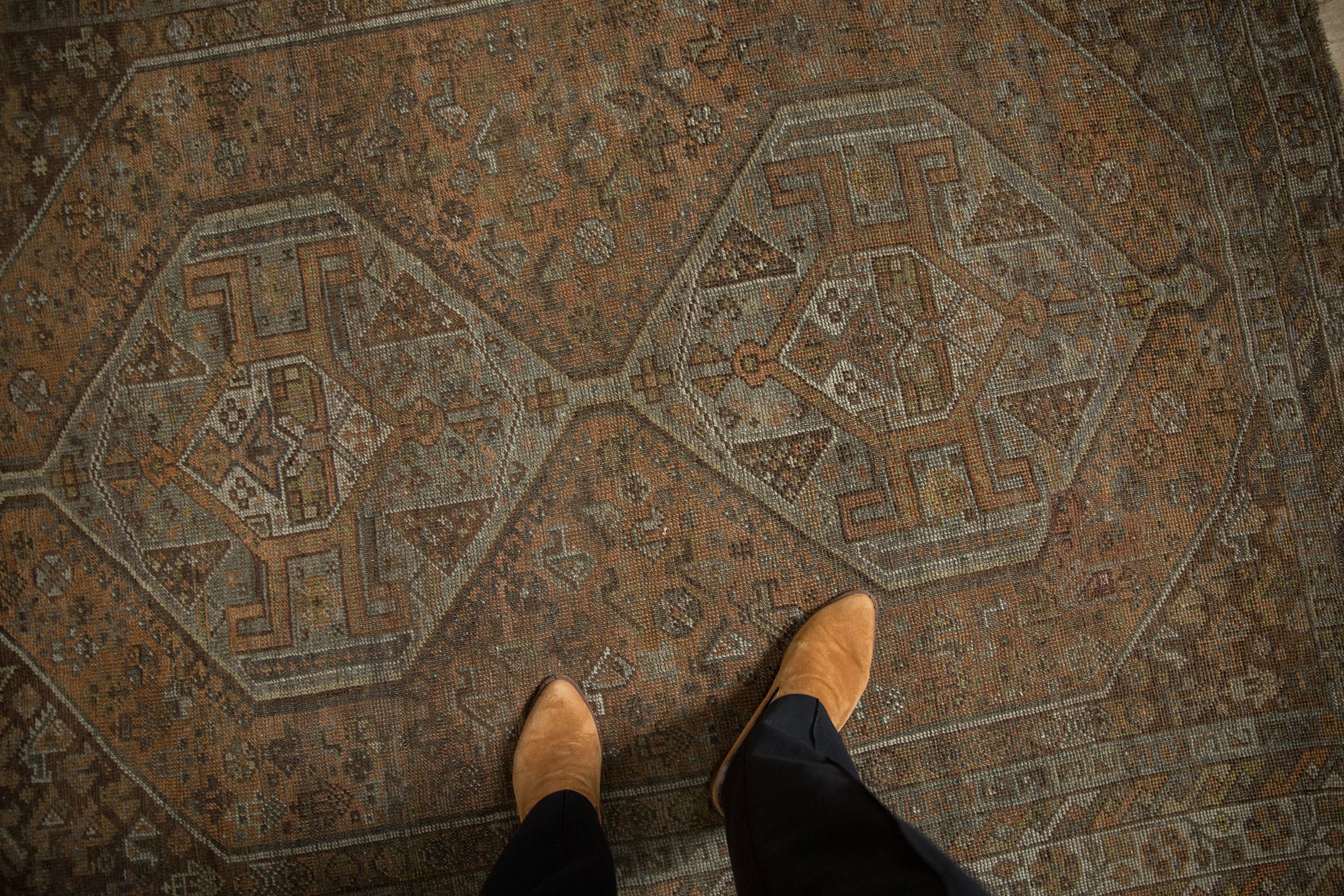 5x6 Vintage Distressed Kamseh Square Rug // ONH Item ee005290, Image 1