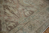 Even wear across the low pile of a distressed Sivas carpet with stylized animal motifs.