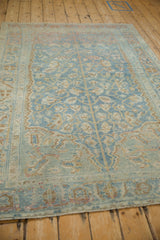 Distressed sky blue Afshar rug featuring germinating Tree of Life, palmette border, and pile wear.