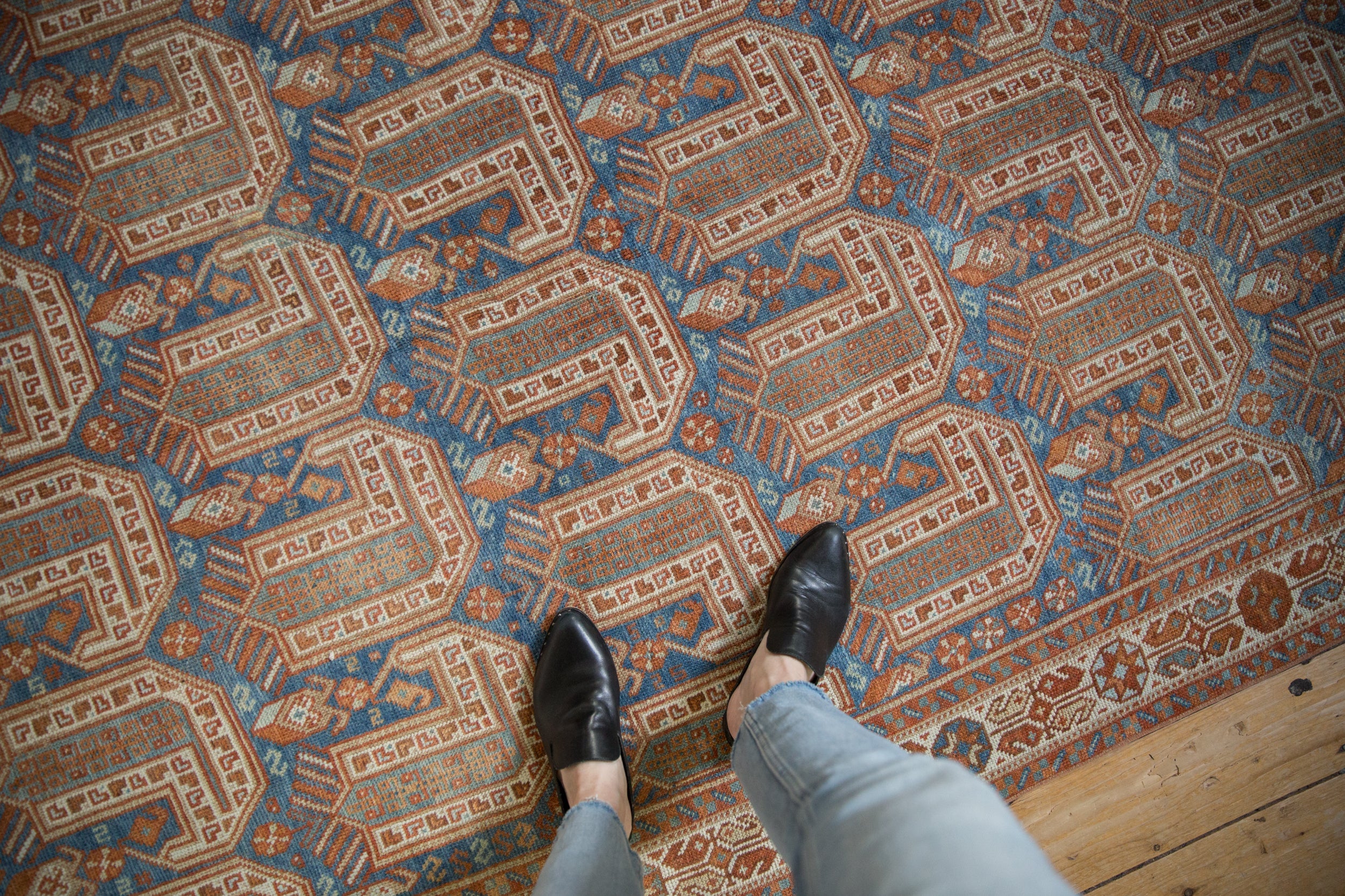 5x8.5 Vintage Distressed Afshar Carpet // ONH Item ee005308, Image 1