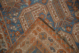 Secured side selvage and even-worn hand-knotted pile on a vintage Persian Afshar carpet.
