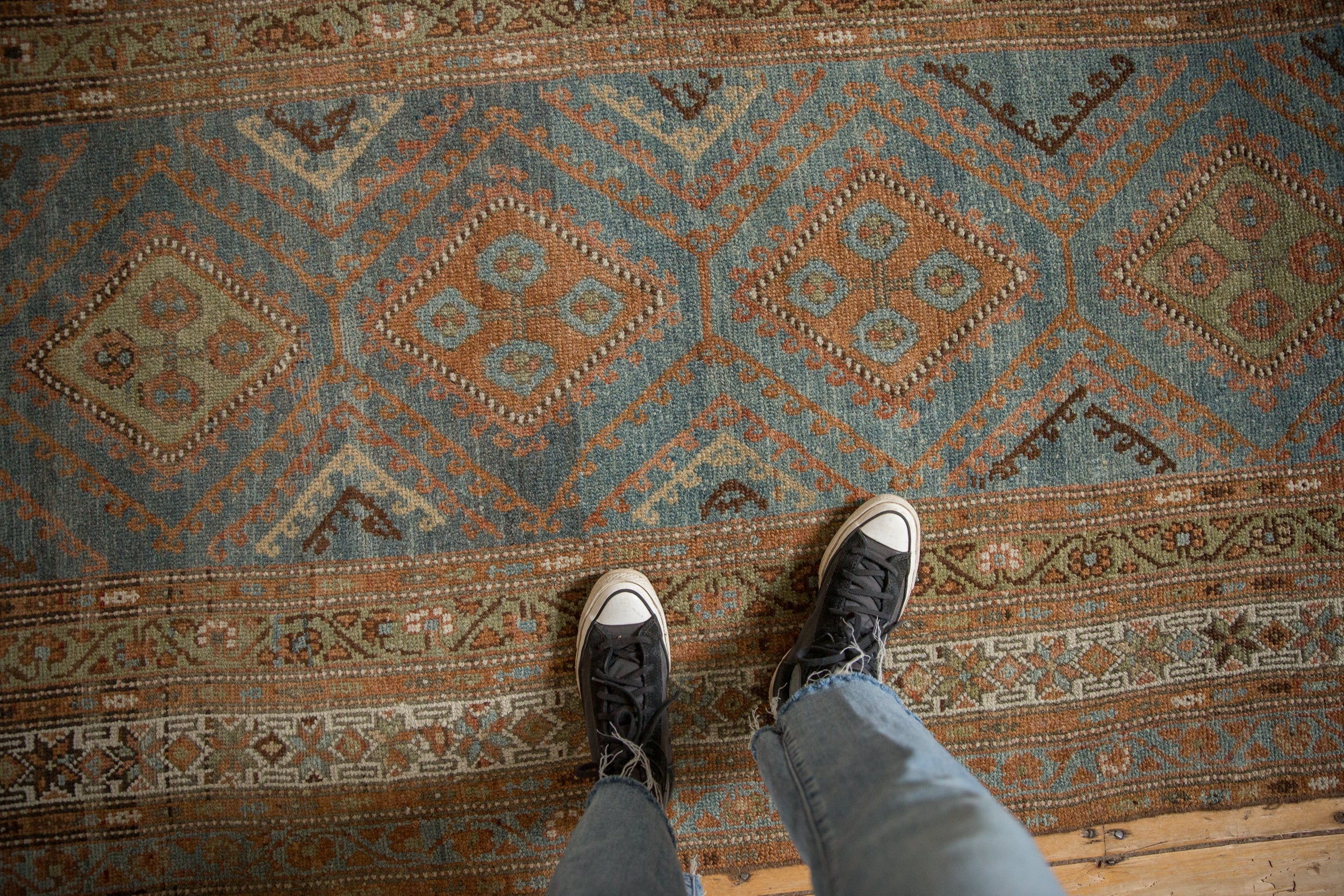 4.5x9 Vintage Distressed Malayer Rug Runner // ONH Item ee005310, Image 1