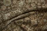 Close view of the mostly even wear and low pile texture on a vintage Persian Afshar rug.