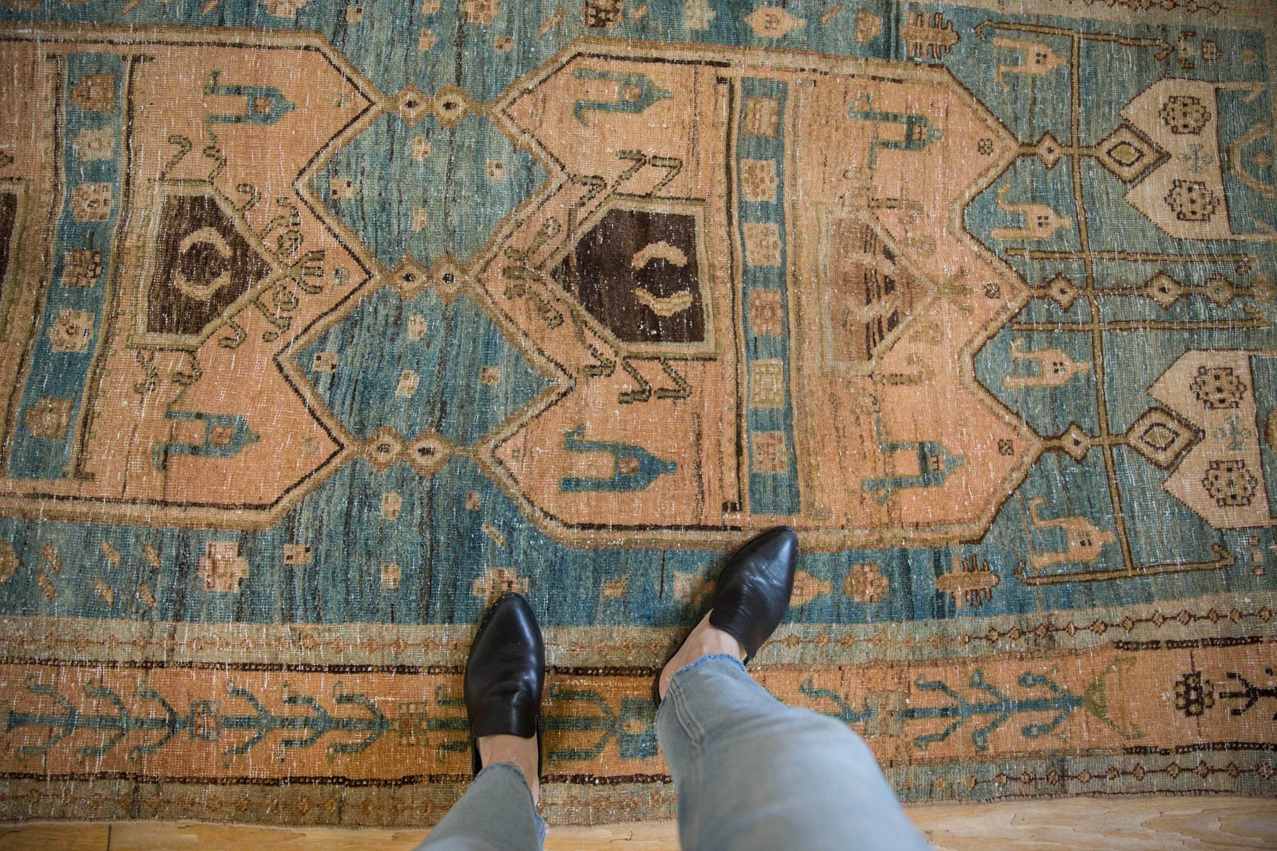 4.5x9 Vintage Distressed Bijar Rug Runner // ONH Item ee005341, Image 1