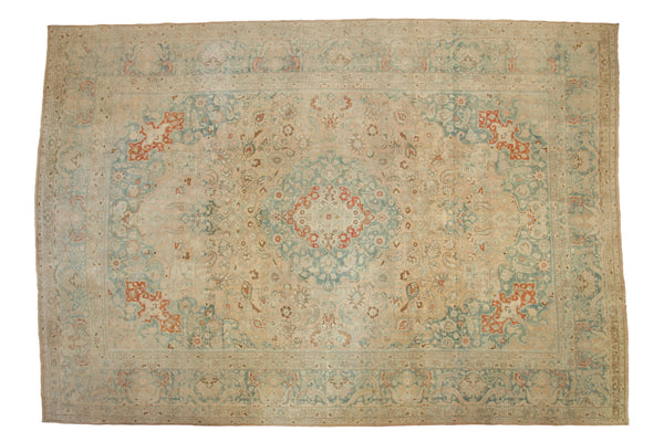 11.5x17 Vintage Distressed Tabriz Carpet // ONH Item ee0053461