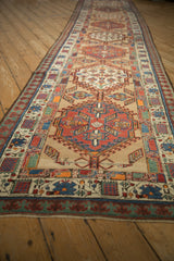 A long perspective shot of the vintage Serab runner, showing its repeating column of geometric medallions.