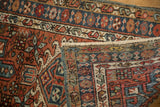 Hand-knotted reverse of Vintage Karaja runner, detailing tight weave and original side cord selvage.