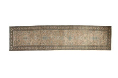 3.5x14.5 Vintage Distressed Heriz Rug Runner // ONH Item ee0053591