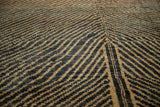 Close-up of the hand-knotted parallel branch design, showing varied pile height and texture.