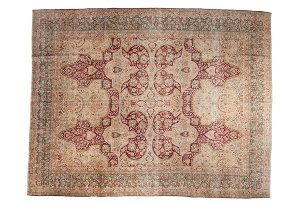 9.5x12.5 Vintage Distressed Kerman Carpet // ONH Item ee0053781