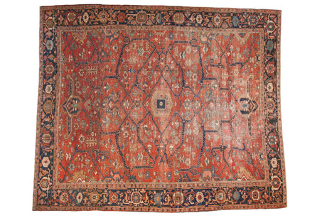 12x14.5 Antique Heriz Carpet // ONH Item ee0053791