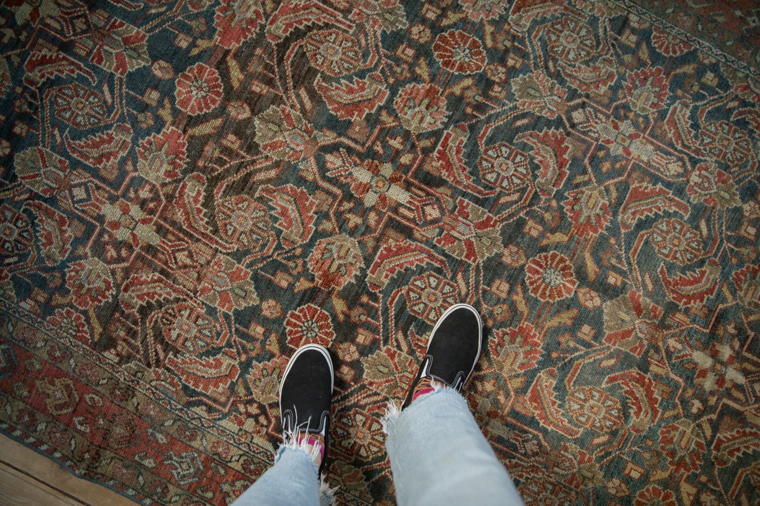 5x10 Vintage Distressed Hamadan Rug Runner // ONH Item ee005384, Image 1