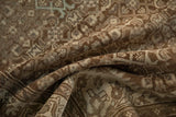 A soft drape highlights the mostly even wear and textured pile of a vintage Hamadan runner.
