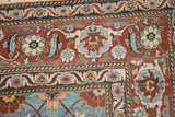 Close-up of the Veramin carpet's intricate Turtle Samovar and Herati border design.