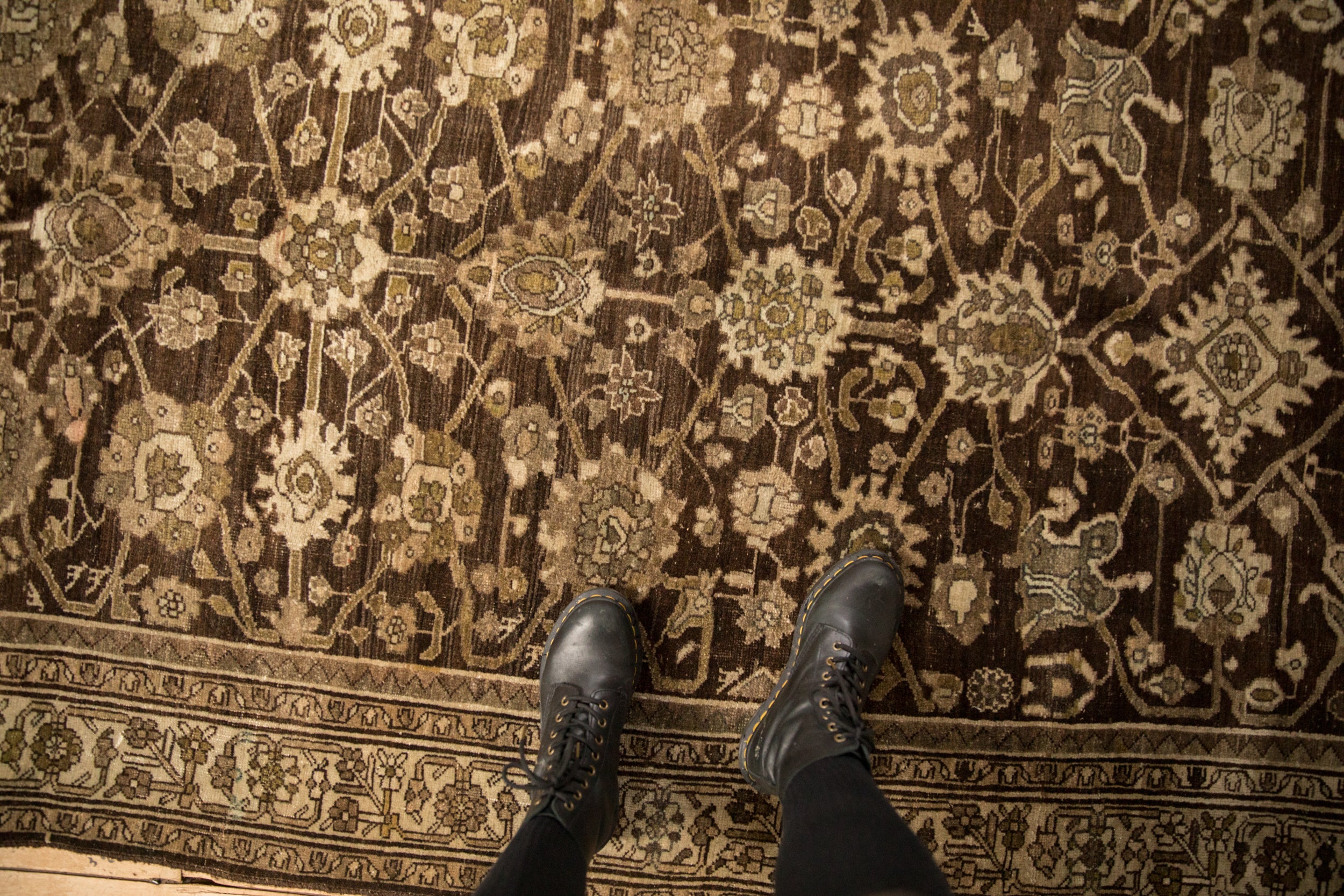 4.5x11 Antique Distressed Bijar Rug Runner