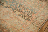 Detailed view of the Mahal rug's even wear, with dusty teal and charcoal abrashes over the low pile.