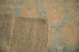 The hand-knotted foundation and weave structure of a vintage distressed Persian Afshar rug.
