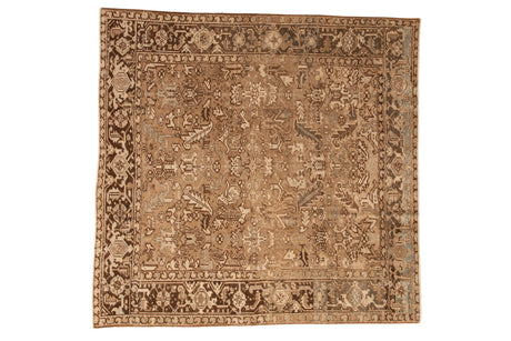 7x7.5 Vintage Distressed Heriz Square Carpet // ONH Item ee0054271