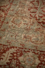Mostly even wear across knot heads, showing the foundation of the distressed Persian rug.