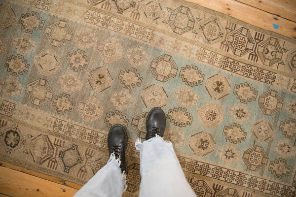 3.5x9.5 Vintage Fine Distressed Hamadan Rug Runner // ONH Item ee005430, Image 1