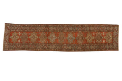 3x12.5 Vintage Distressed Heriz Rug Runner // ONH Item ee0054331