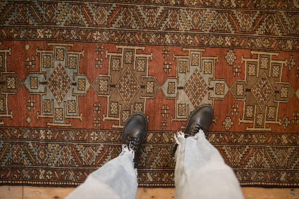 3x12.5 Vintage Distressed Heriz Rug Runner // ONH Item ee005433, Image 1