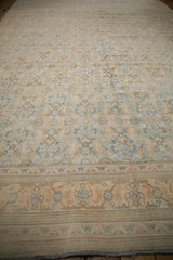 Short pile texture of an allover Herati pattern on a vintage distressed Agra rug.