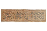 Vintage distressed Persian Malayer runner with an allover Herati design and dramatic color abrash.